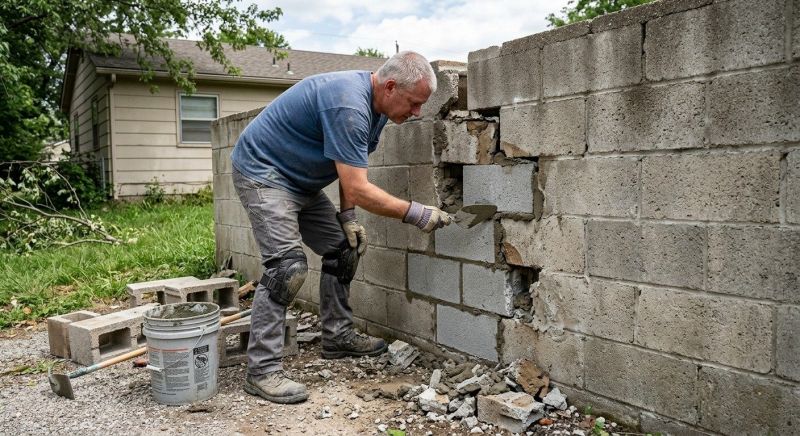 Block Wall Repair in Fullerton, CA