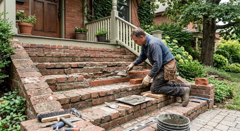Brick Stairs Repair in Gardena, CA