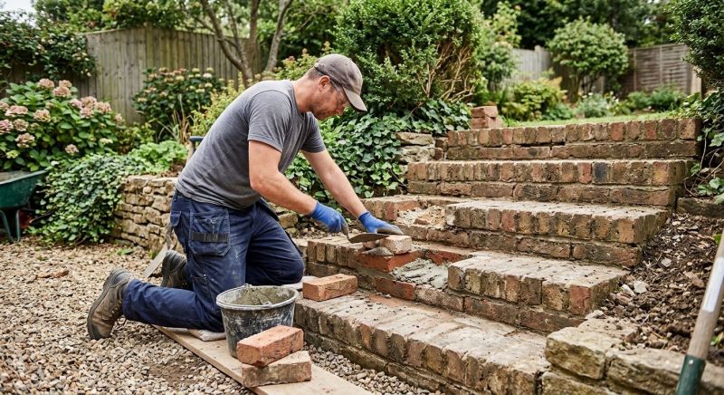 Brick Stairs Repair in Long Beach, CA
