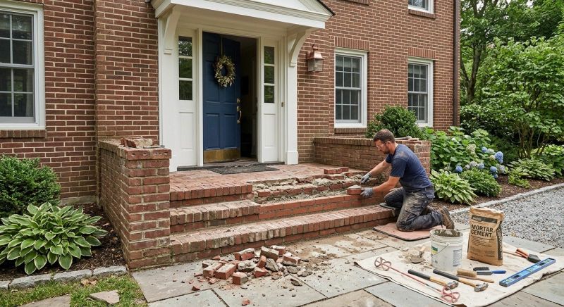 Brick Steps Repair in Pasadena, CA