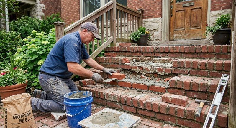 Brick Stoop Repair in Pasadena, CA