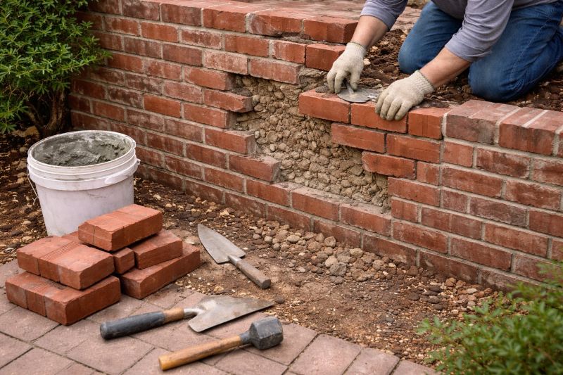 Brick Wall Repair in El Monte, CA