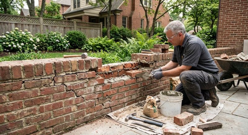 Brick Wall Repair in Montrose, CA