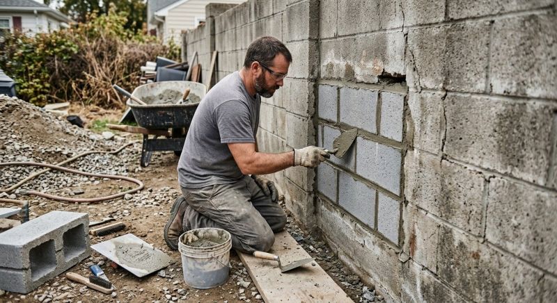 Cinder Block Wall Repair in Lawndale, CA