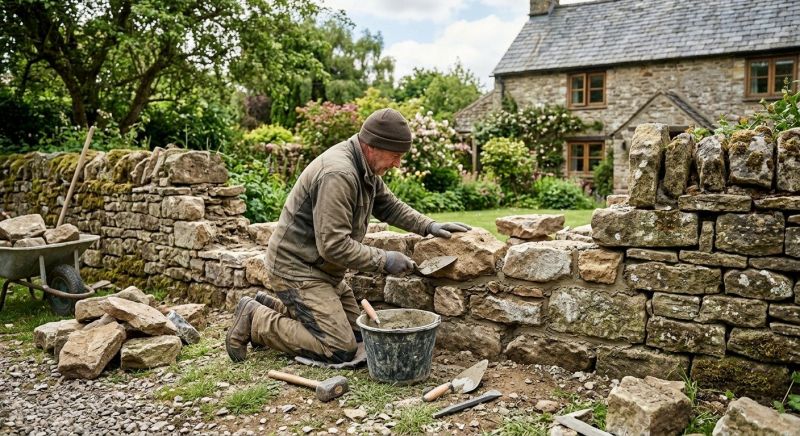 Stone Wall Repair in El Monte, CA